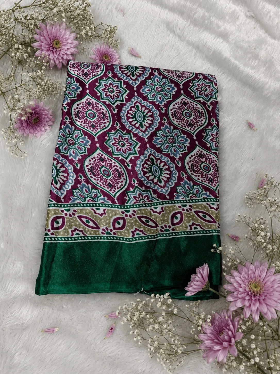 Ajrak Saree