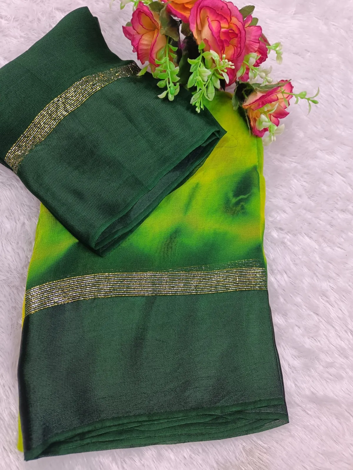 PREMIUM VISCOSE TEI & DIE SAREE