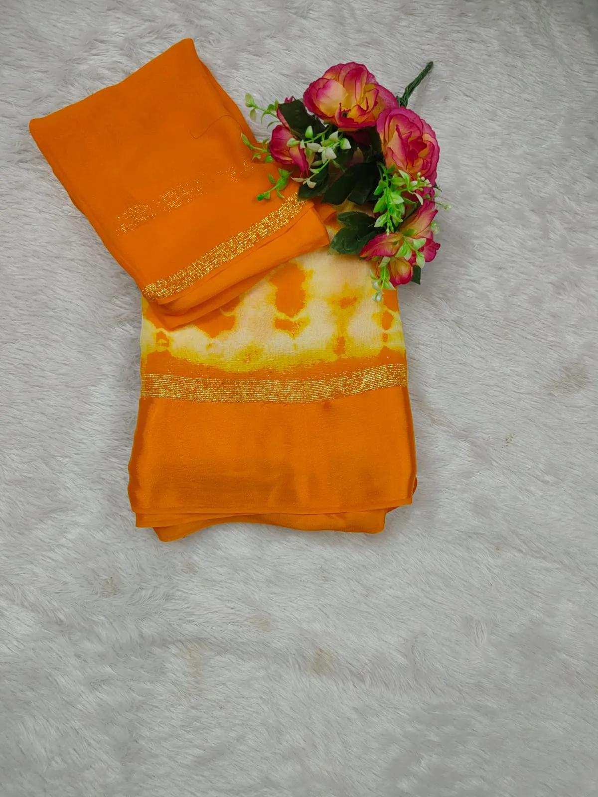 PREMIUM VISCOSE TEI & DIE SAREE