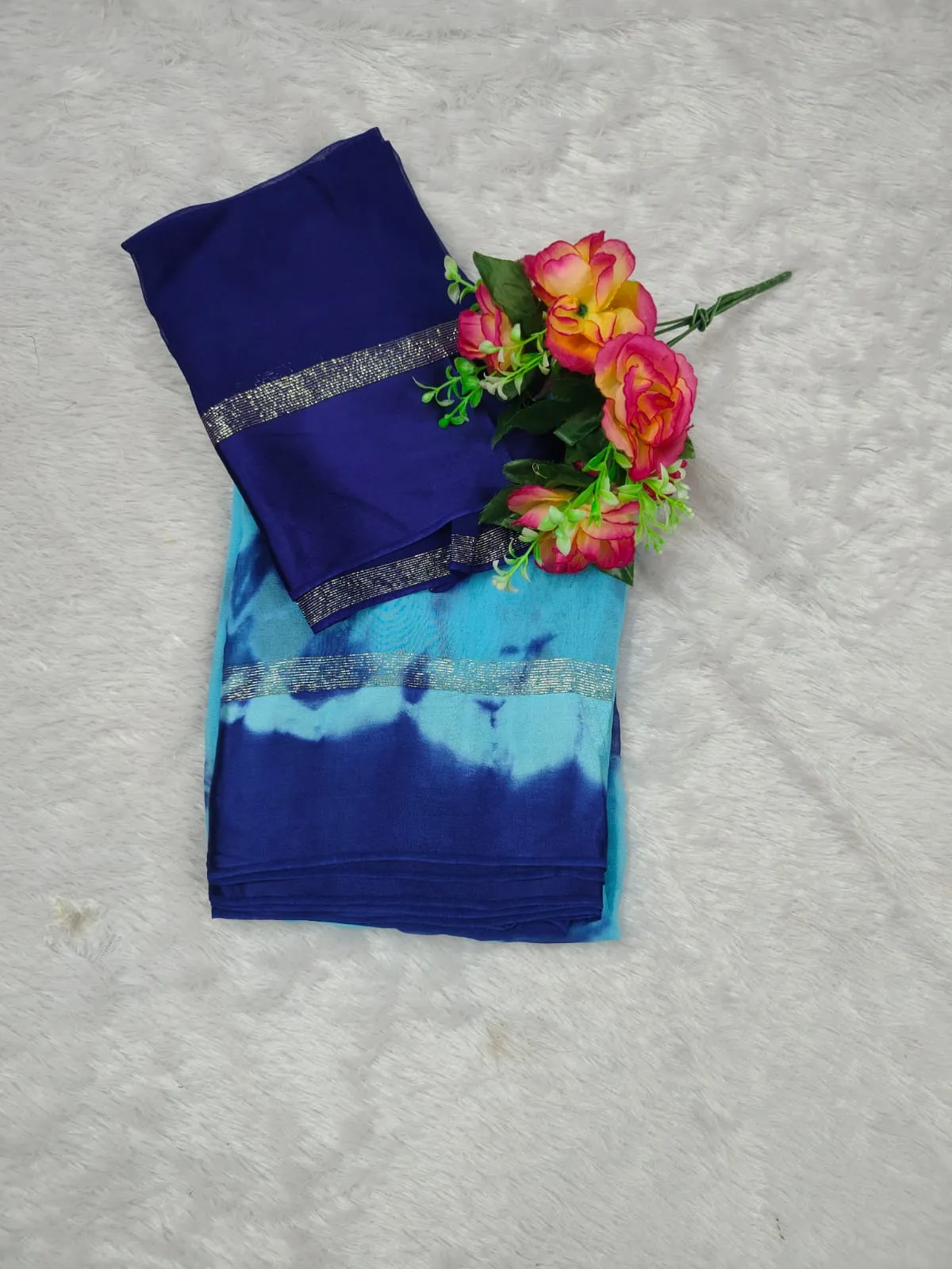PREMIUM VISCOSE TEI & DIE SAREE